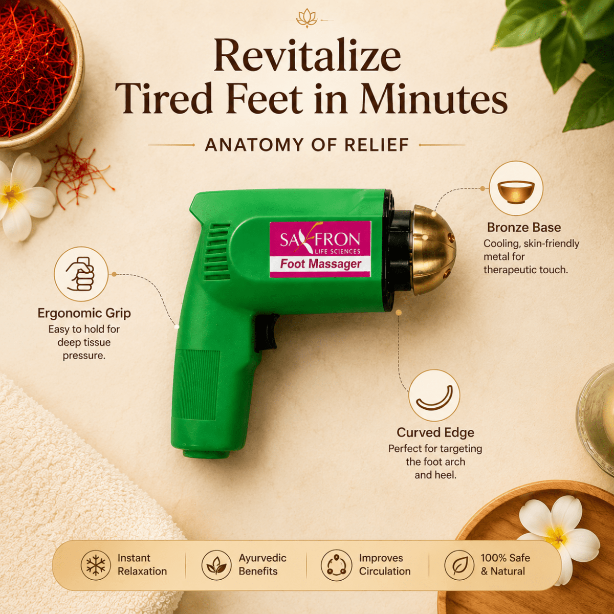 Saffron Foot Massager