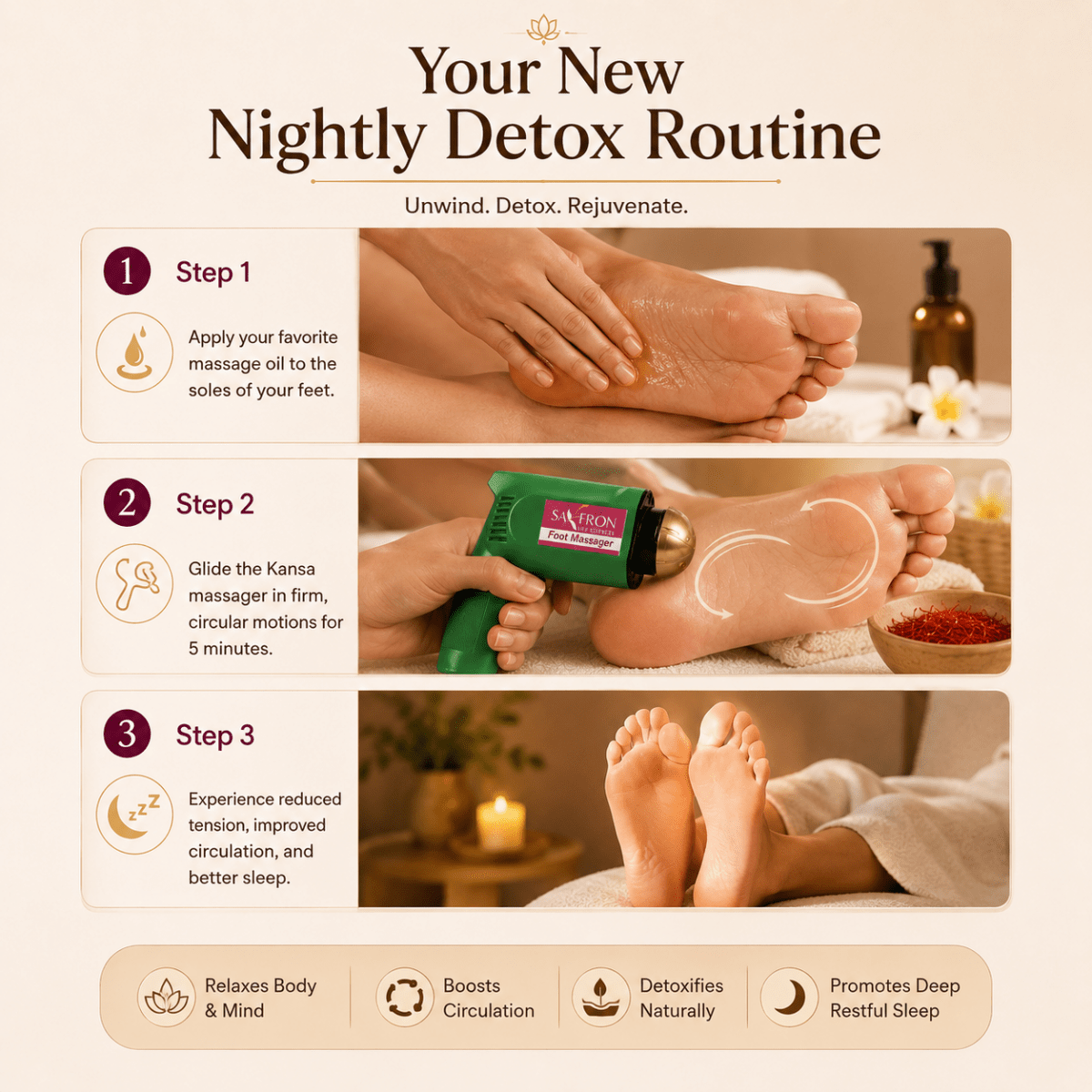 Saffron Foot Massager